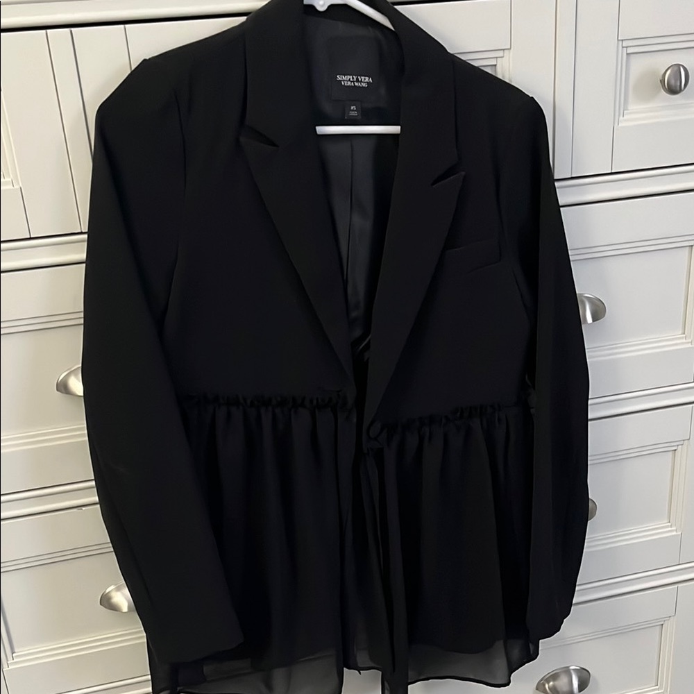 Simply Vera Vera Wang Black Women's Blazer Jacket
